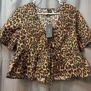 Leopard Print Women's Top